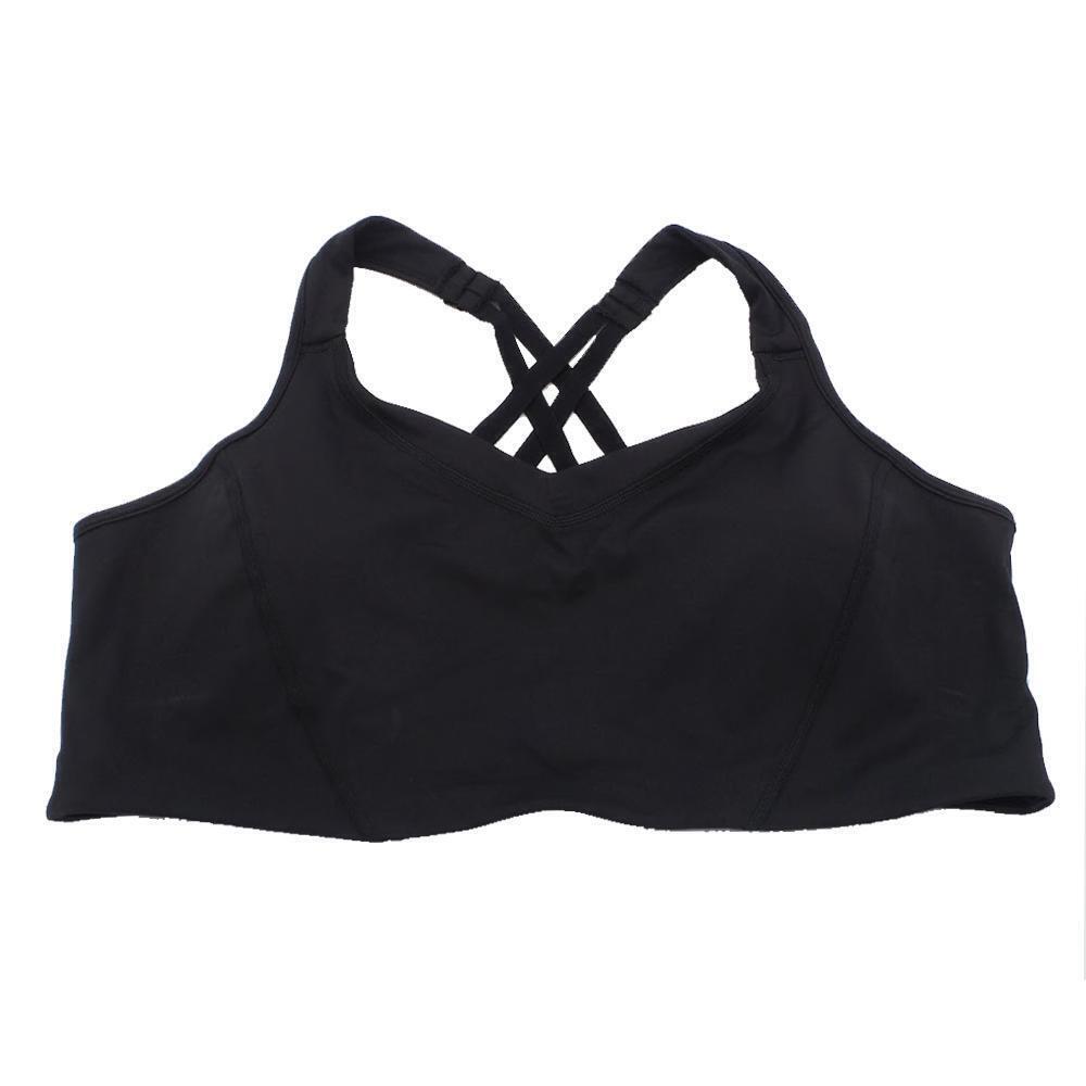 WVVYPower Core Knit Pop Seam Strappy Sports Bra Black -